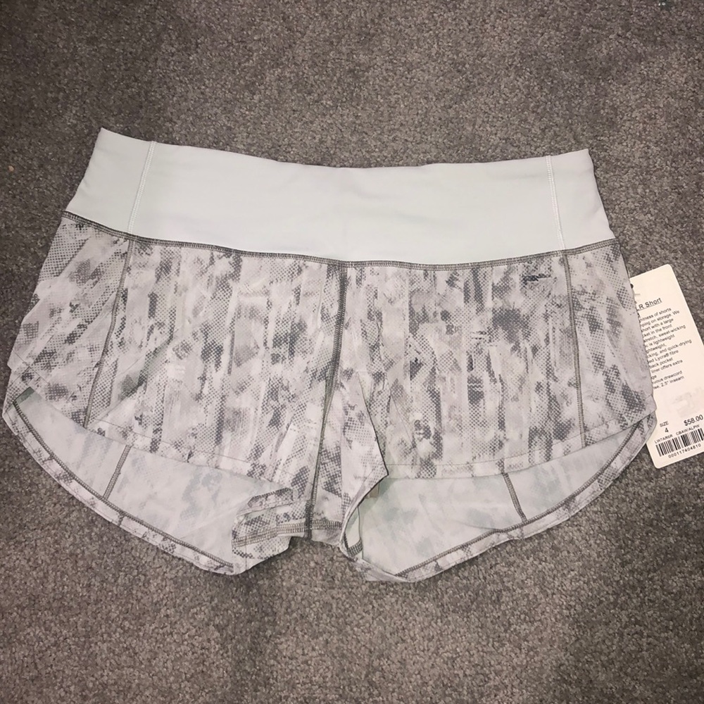 NWT size 4 lululemon speed up LR short 2.5" lined